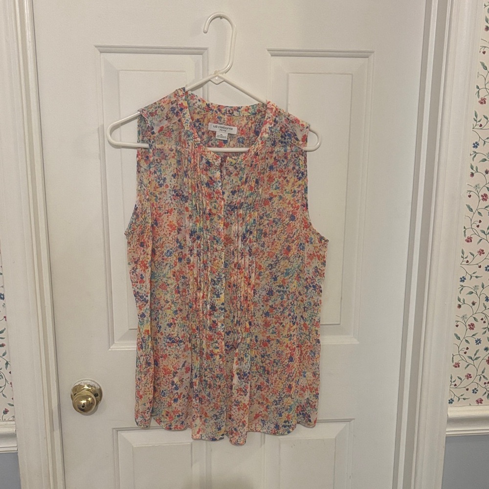 Liz Claiborne Multicolor Floral Blouse